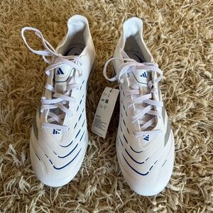 Adidas Predator League FG MG Soccer Cleats ID1327 Men’s Size 8 White Blue